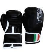 Boxhandschuhe LEOPARD aus Kunstleder mit dreifarbiger Manschette Größe 10 OZ. TOORX BOT-002