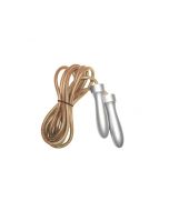Corde à sauter en cuir professionnelle avec boutons en aluminium léger AHF-089