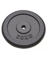 Disco Pesi Ghisa 20 Kg  foro 25 mm nero