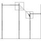 Paar Verbindungswinkel für 360/270 cm Pfosten für Höhensprung für Master Toorx Art AG75 SQ Käfig