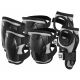 Ensemble de protections rembourrées JUNIOR en noir pour genoux, coudes, poignets STIGA
