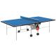 Outdoor-Tischtennistisch mit Servicerädern - blaue Platte - für Outdoor-Garlando