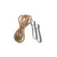 Corde à sauter en cuir professionnelle avec boutons lourds en acier chromé AHF-090