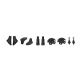 Set accessori / ricambi per bastoncini Nordic Walking AHF-085