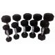 Tunturi Dumbbells Haltères en caoutchouc ensemble complet de 1 à 10 kg
