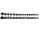 Set coppie manubri esagonali gommati da 2,5 a 25 Kg Toorx Cod. MEG-SET25